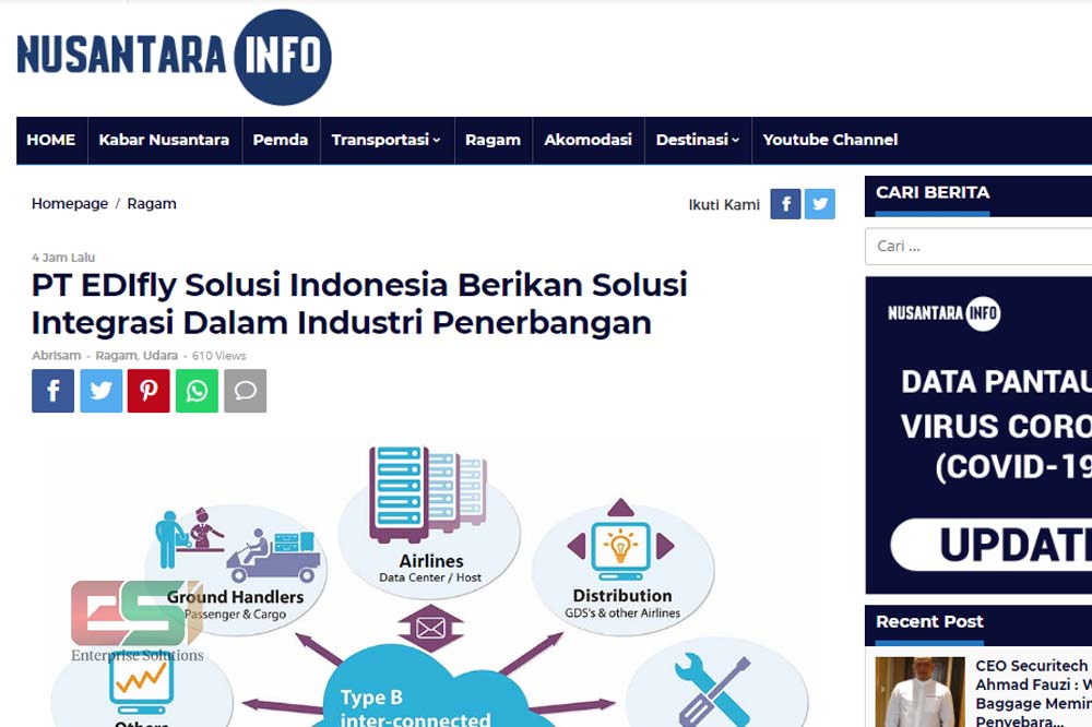 EDIfly Solusi Indonesia diliput oleh media Nusantara Info